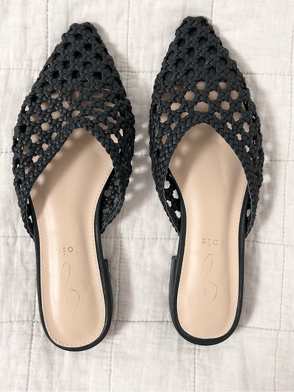 Joie Behold Woven Mules Size 7